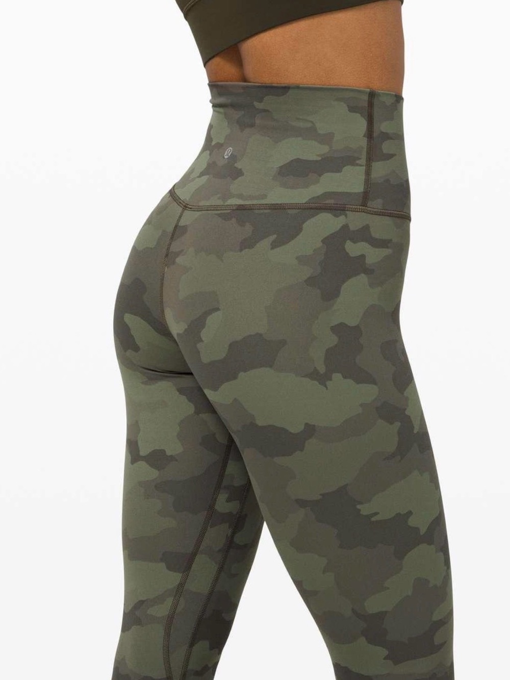 lululemon Align High-Rise Camo Leggings in Olive Green
